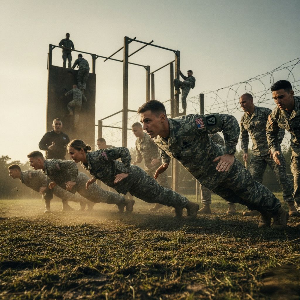 pft soldiers warm up for pft test