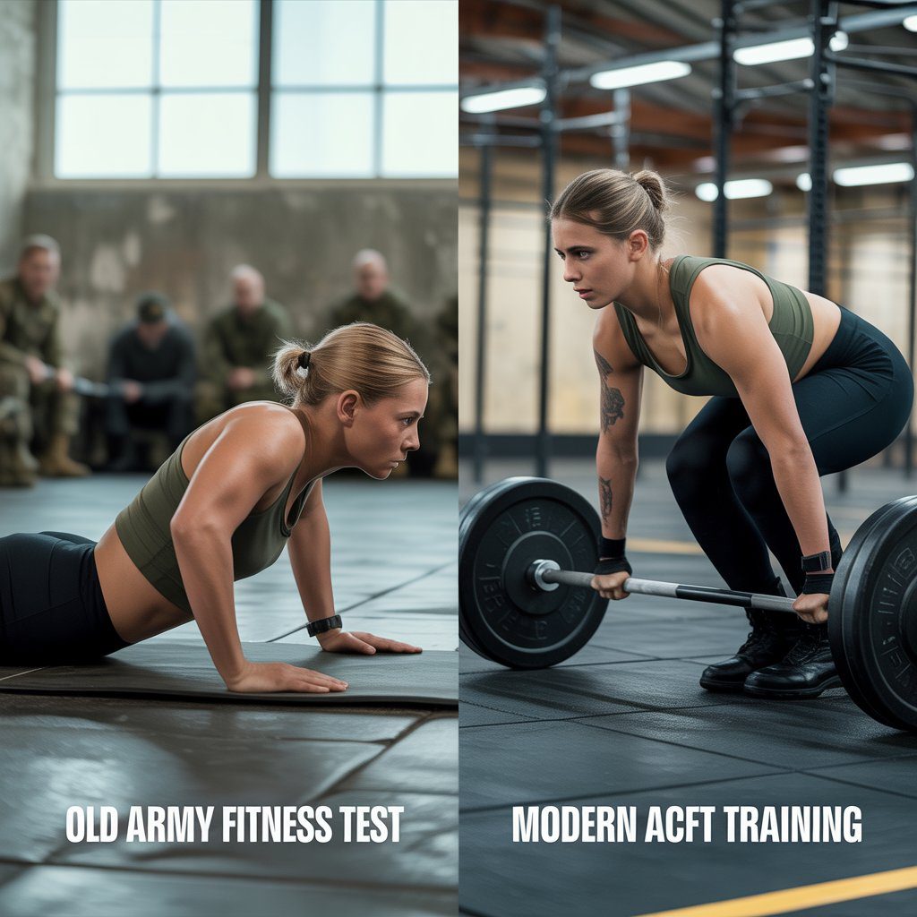 Comparison of old army physical fitness test and modern ACFT for women